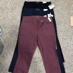 Old Navy Black, Navy, and Plum Pixie Pants Trio NWTs